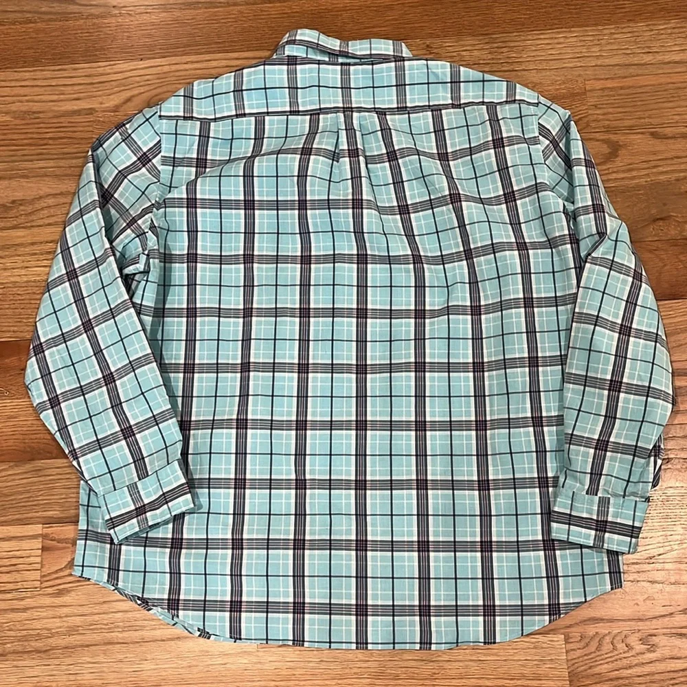 Vineyard Vines Men's XXL Blue Plaid Button-Up Shirt – Classic Fit Tucker – Prepp - Picture 3 of 4